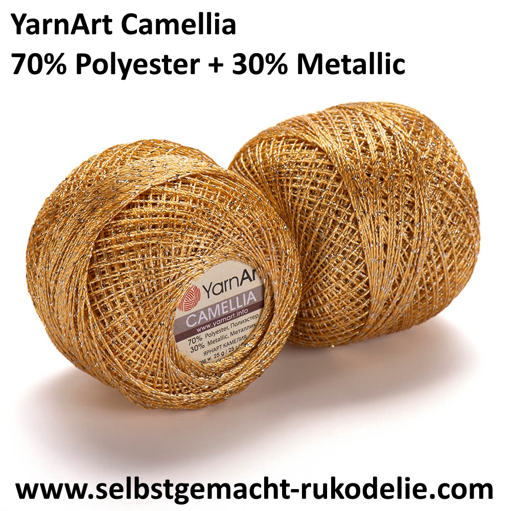 YarnArt Camellia, 20g-190m, 70%Polyester-30%Metallic, Schmuckgarn