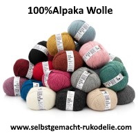 100% Alpaka Wolle, 50g-100m, 50g-200m
