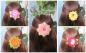 Preview: Haarspange-Häkelblume-Brosche mit Blättern
