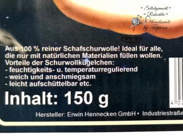 Schurwollkügelchen 150g Natur Label