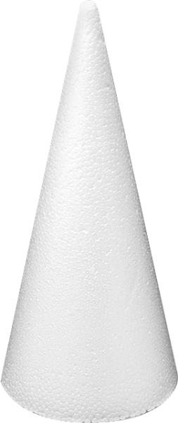 Styropor-Kegel 26 x 12 cm weiß