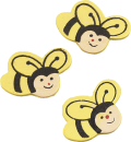 Dekostreu Tiere "Biene" 2,7 cm gelb, schwarz